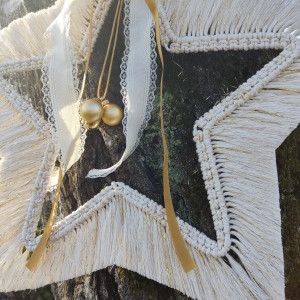 Gwiazda - świąteczna ozdobna zawieszka