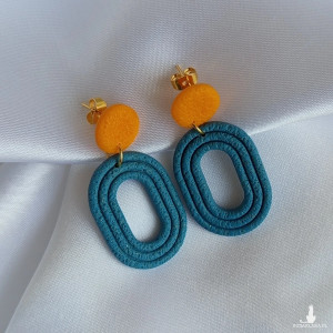 "Nira I"- kolczyki z gliny polimerowej.