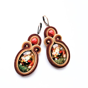 Autumn Garden  kolczyki sutaszowe