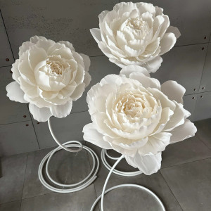 Piwonia z krepiny zestaw 3 szt.