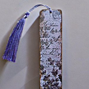 Drewniana zakładka do książki "Lawenda"