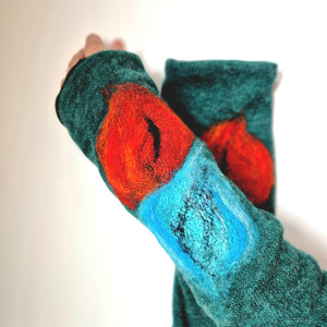 mitenki  turkusowe Box L1