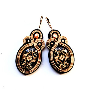 Arabeska  kolczyki sutaszowe