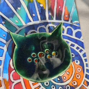 mydelniczka ceramiczna kot