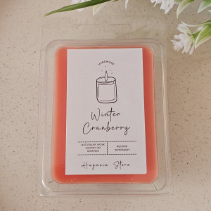 Sojowy wosk do kominka o zapachu   Winter cranberry