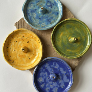 PALOLOPULI zestaw 4  podstawek na  kadzidełko