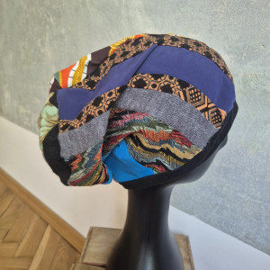 Czapka patchworkowa na podszewce