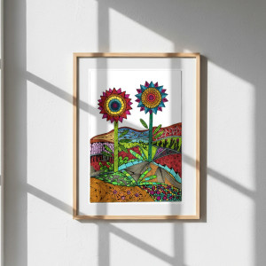 71. RYTMY OGRODU - rysunek, plakat.