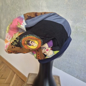 Czapka patchworkowa na podszewce