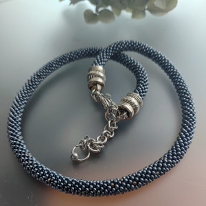 Naszyjnik sznur koralikowy hematyt