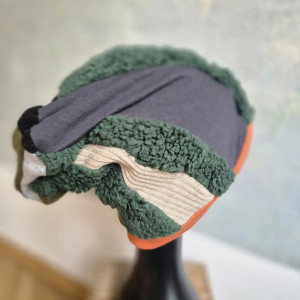 Czapka patchworkowa na podszewce