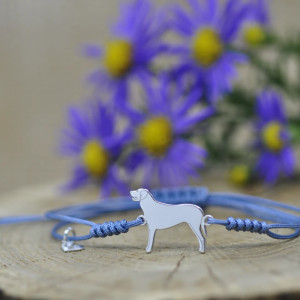 Ogar polski - bransoletka z psem, srebro 925