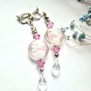 Szklane lekkie klipsy szkiełka