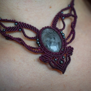 Naszyjnik, Kwarc z Igłami Turmalinu