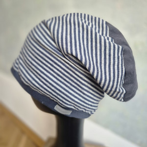 Czapka w paski smerfetka