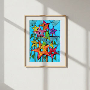 37. GWIATY VEL KWIAZDY - rysunek, plakat.