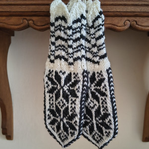 RĘCZNIE NA DRUTACH - Bardzo ciepłe, wełniane rękawiczki 100% wełna