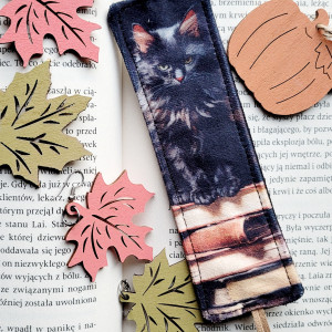 Zakładka do książki: czarny kot
