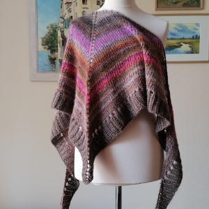 RĘCZNIE NA DRUTACH - Magnolie - miła, ciepła, szlachetna chusta z Noro