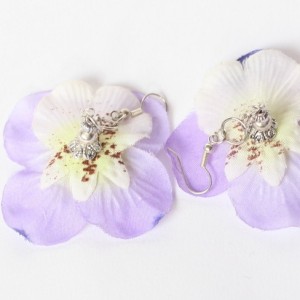 kolczyki handmade kwiaty rzep się trzepie przy kalarepie