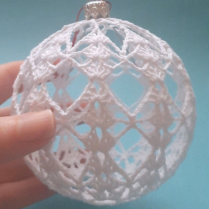 Szydełkowe bombki na choinkę - zestaw