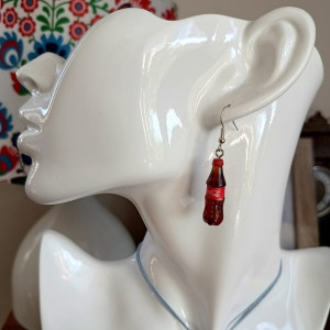 Kolczyki - coca-cola