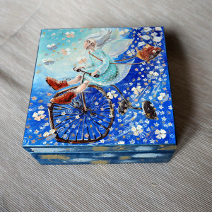 Szkatułka "Anioł dobrych wiadomości" 13x13 cm