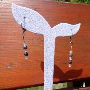 Kolczyki z kamieni  Sodalit Labradoryt