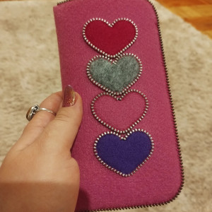 Etui wsuwka na okulary różowe