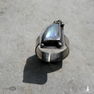 Księżycowy rożek w srebrze