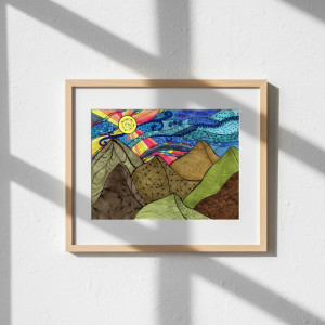 14. POGODA W KRATKĘ - rysunek, plakat.