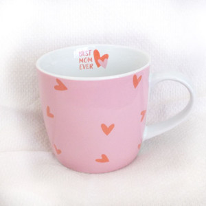 nowy kubek best mom ever, ładny kubek dla mamy, fajny prezent dla mamy, różowy kubek mama, pudrowy kubek mom, pastelowy kubek na prezent