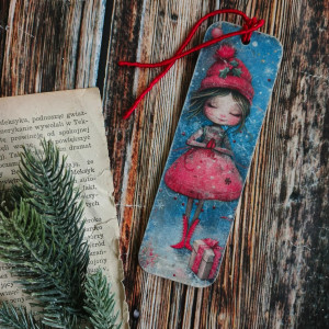 Drewniana zakładka do książki  Dziewczynka