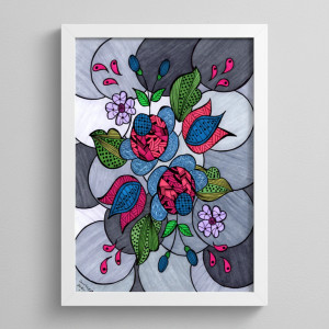 42. FOLK- rysunek, plakat.