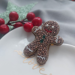 Broszka CIASTEK piernikowy ludzik