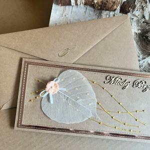 315,kartka na ślub  w eco z życzeniami