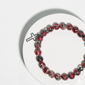 Bransoletka Damska z Kamieni Naturalnych Jaspis