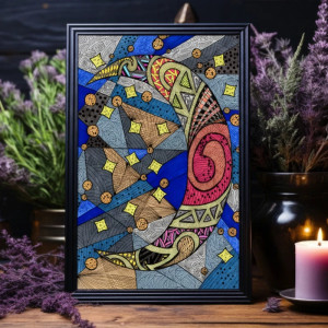 16. CIEMNO JUŻ - rysunek, plakat.