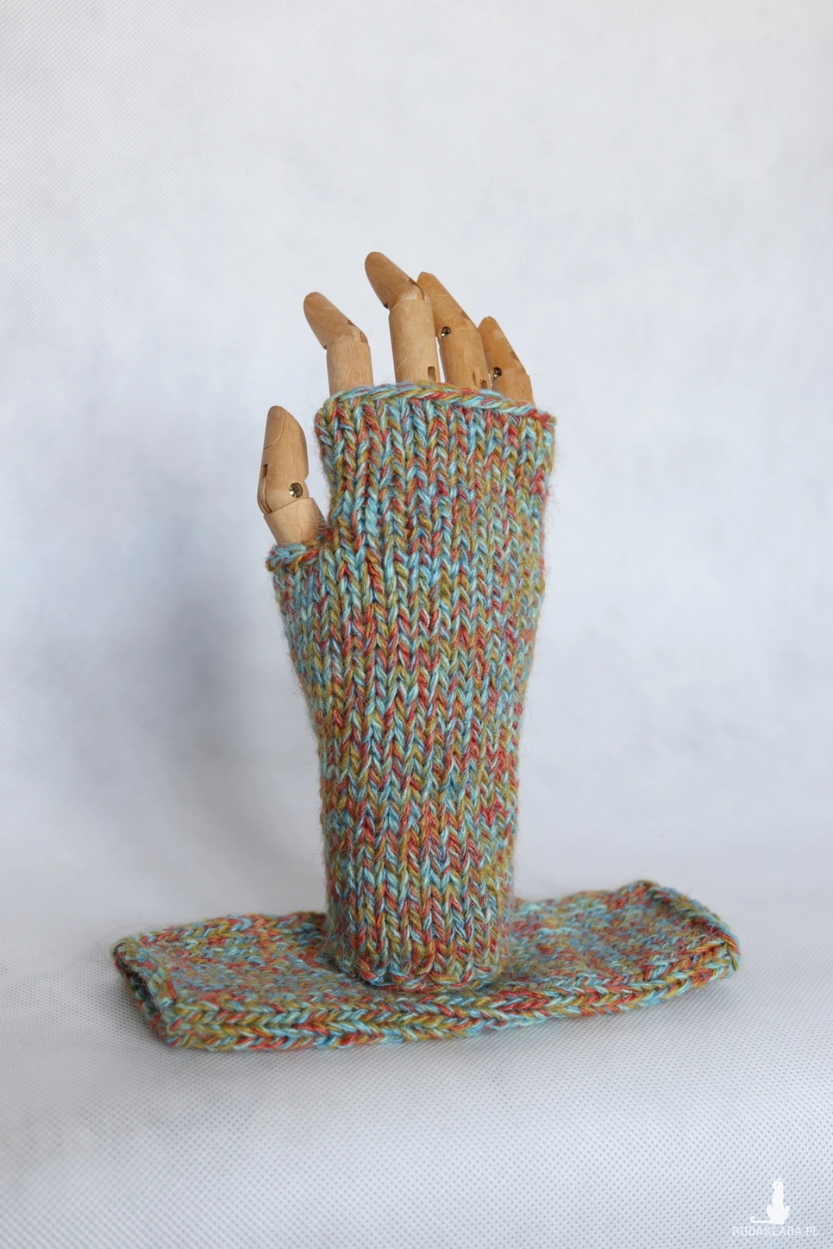 Mitenki Kornelia-bezszwowe rękawiczki bez palców z krótkim kciukiem