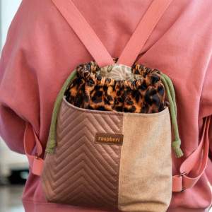 Mini plecak patchwork panterka