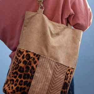 Duża torba na ramię patchwork