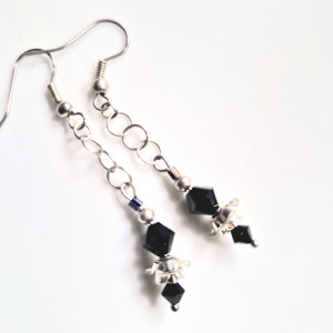 Kolczyki czarno-białe delikatne