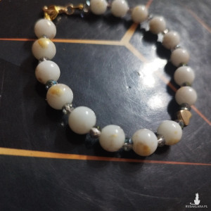 Bransoletka z kamieni i kryształków