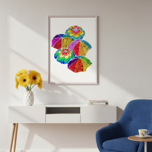 47. PARASOLKI - rysunek, plakat.