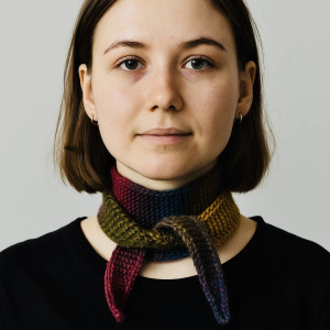 Mini skandynawski szalik Sophie apaszka 100% miękka wełna