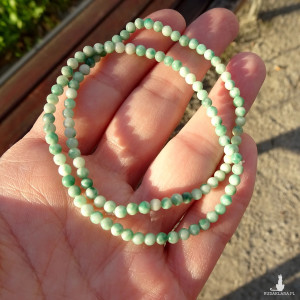 Bransoletka z kamieni Jaspis zielony plamisty (ziemny)