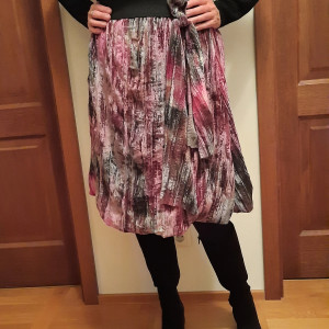 Spódnica bombka z aksamitu handmade