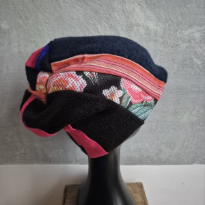 Czapka damska patchworkowa uniwersalna