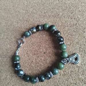 Bransoletka z koralików marmurkowych