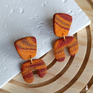 "Ofra"- kolczyki z gliny polimerowej.